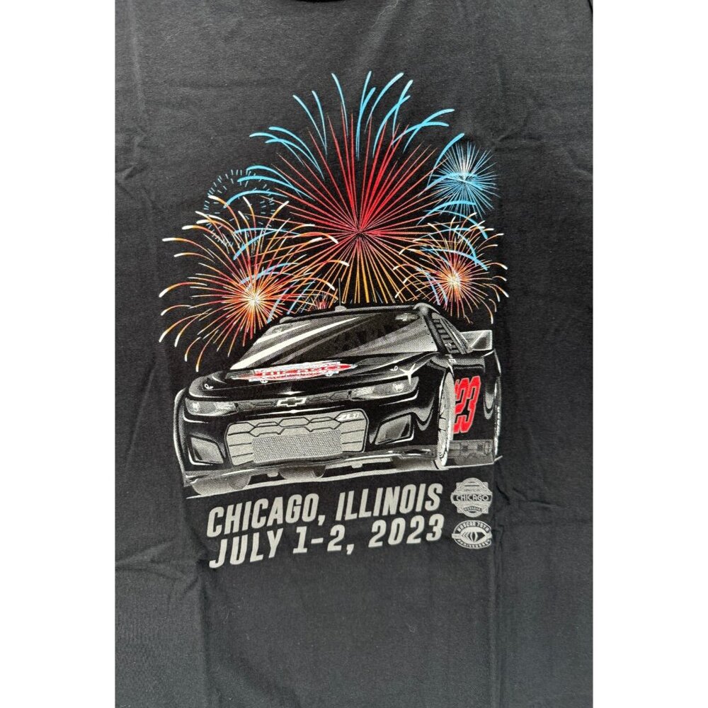 Nascar Tank Top Mens Shirt 2XL 2023 Chicago Street Race Fireworks Black New - Picture 2 of 7